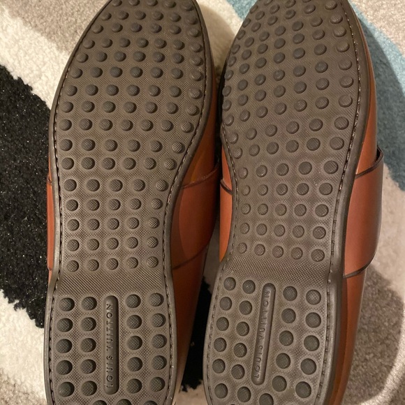 New LV Mens Contest Car Leather Loafers 8.5 FA0162 - Picture 4 of 8